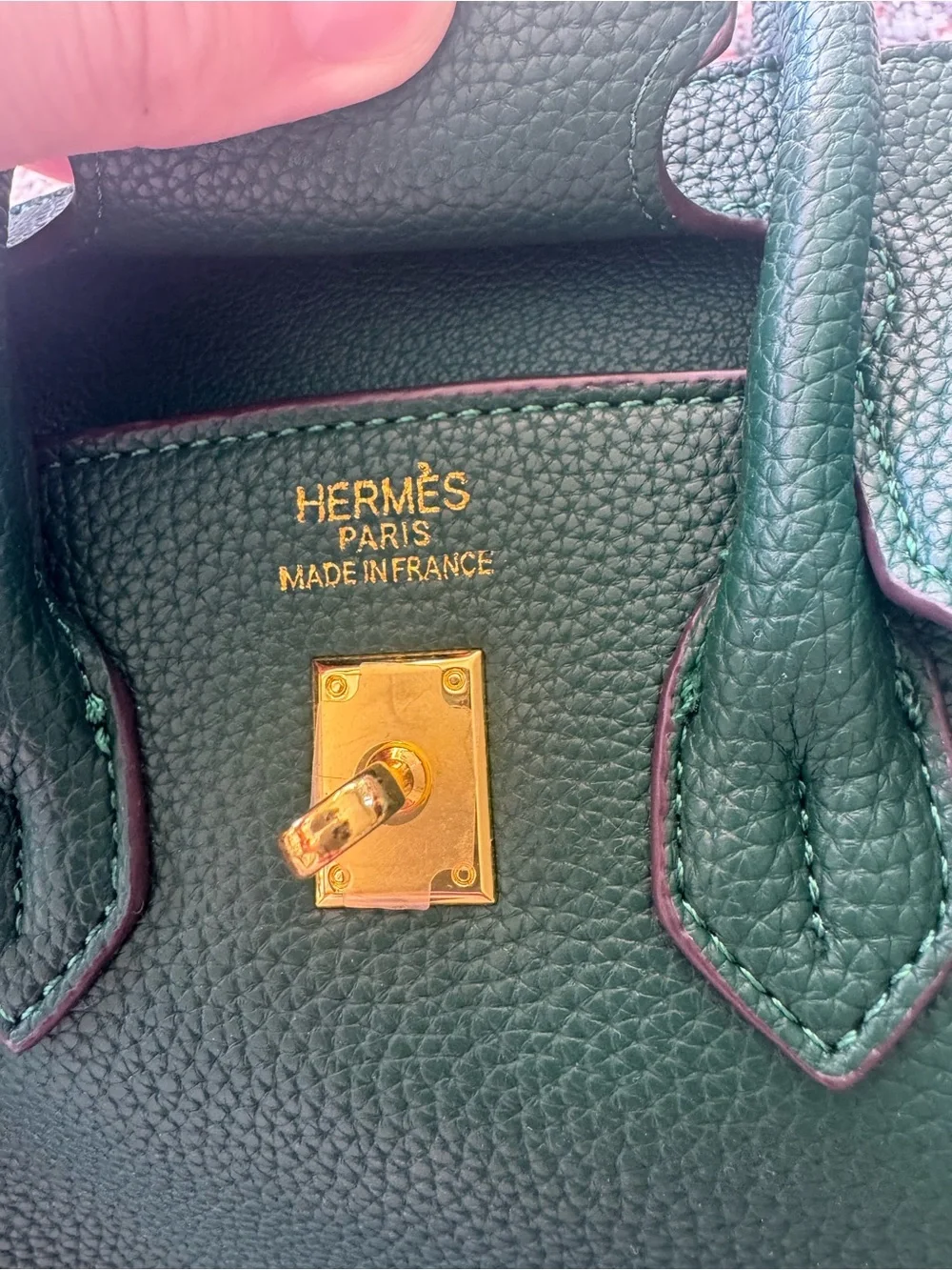 & Other Stories Dark Green Leather Top-Handle Satchel with Gold Hardware New 🆕